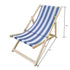 Populus Wood Sling Chair Blue Stripe Broad Blue Stripe Dark Blue Folding Chaise Lounge Chair